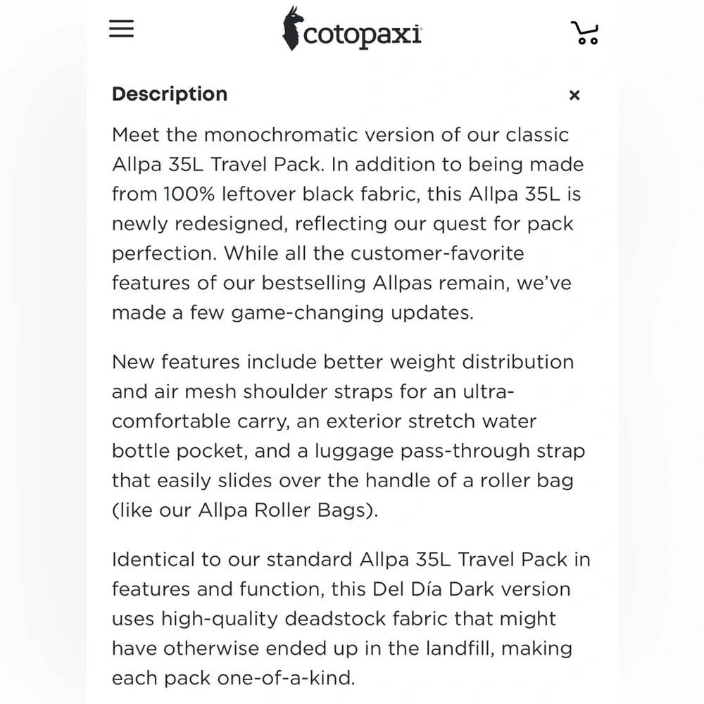 Cotopaxi Allpa 35L Del dia Backpack - Picture 6 of 12